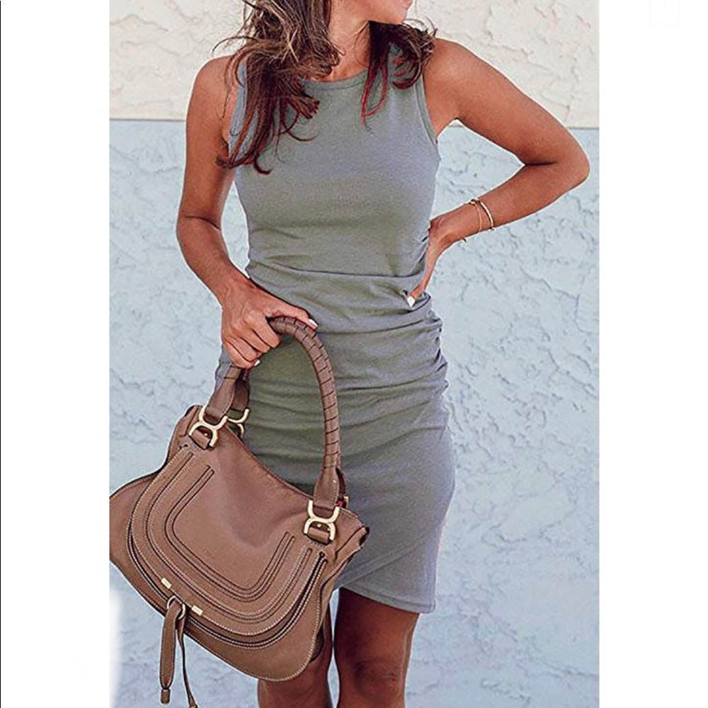 ➖SALE➖HAYLEE SL BODYCON SUNDRESS IN GREY